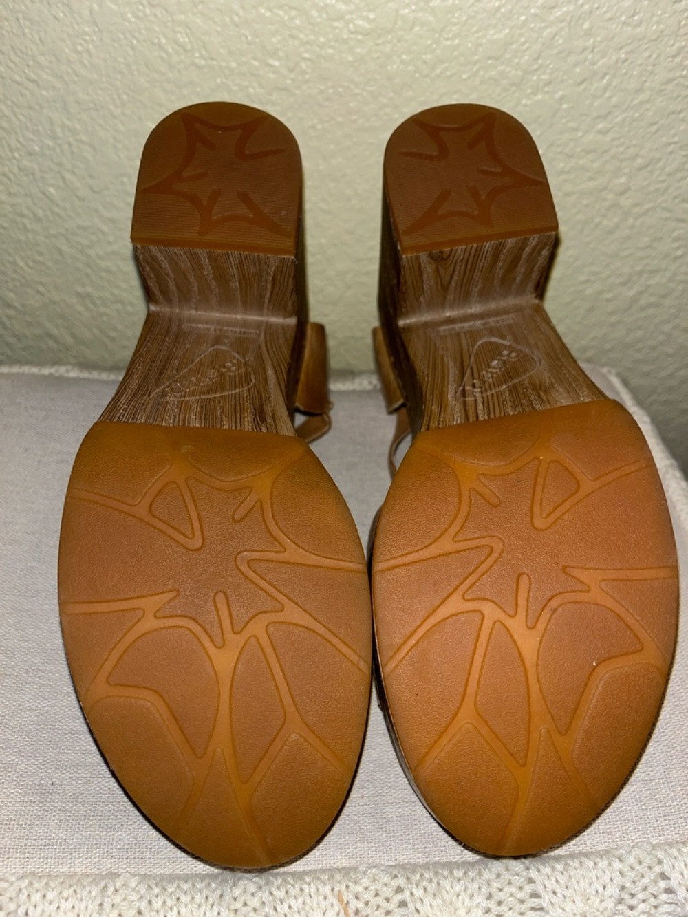 Born Tan Leather Platform Sandal with Buckle - Picture 4 of 4
